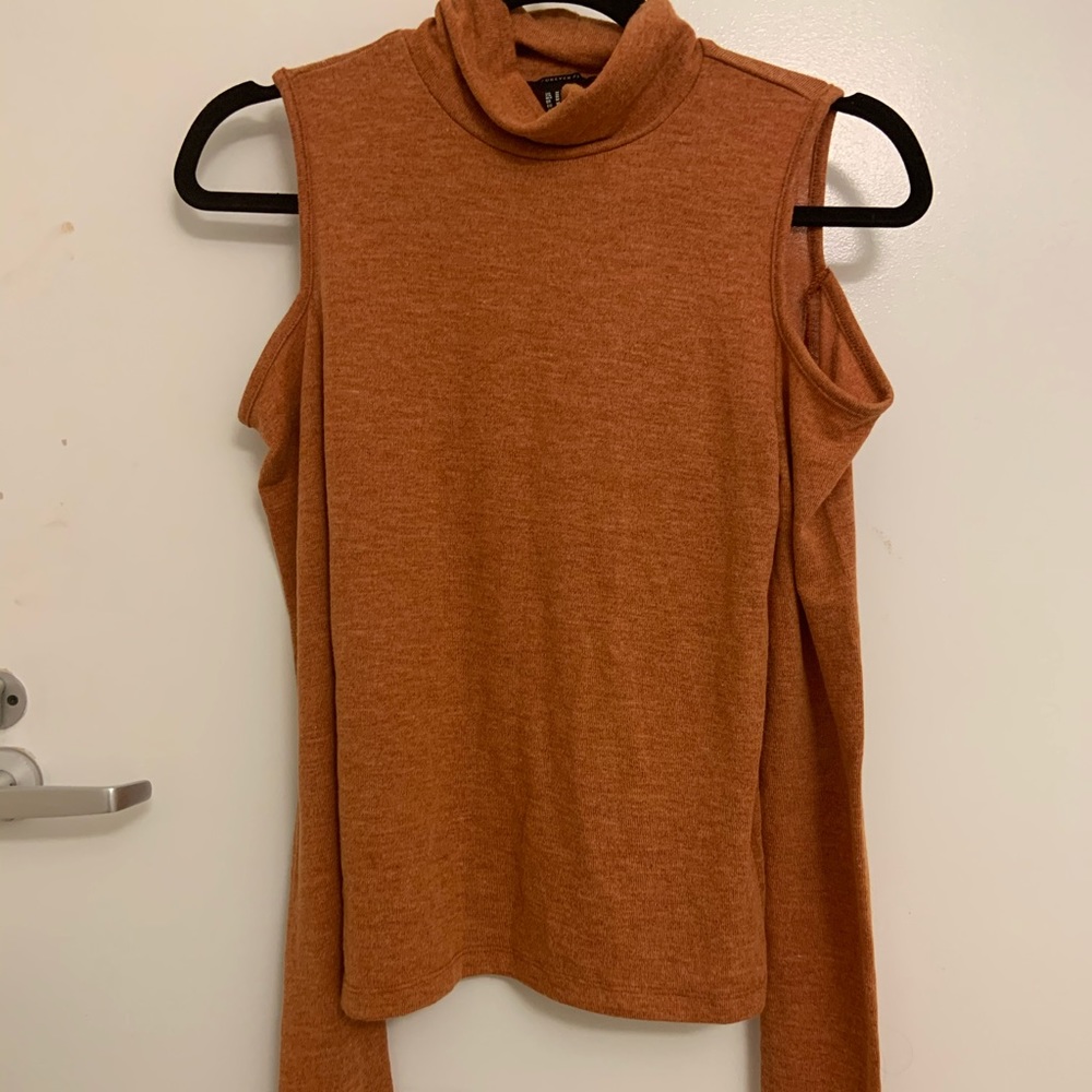 Cold shoulder sweater